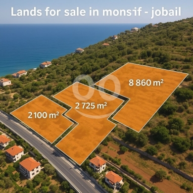 Lands for sale in Mounsef - أراضي مميزة بمطل بحري وجبلي في منطقة منصف قضاء جبيل قرب مدرسة منصف للبيع