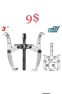 DIY Tools & Materials in Tripoli - TOTAL 75mm (3") Heavy-Duty 3-Jaw Gear Puller - Professional Cr-V Steel (THTGP333)