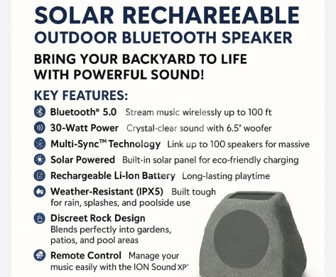 Caméras, caméscopes et équipement de studio dans  - Solar speaker