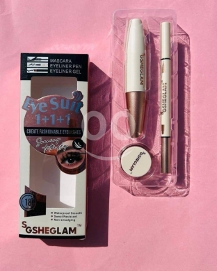 Health & Beauty in Beirut City - طقم مكياج عيون شيجلان 3 في 1 (ماسكارا وآيلاينر وجل حواجب) | SHEGLAM 3-in-1 Eye Suit Makeup Set