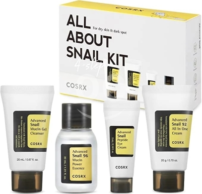 Health & Beauty in Beirut City - طقم كوسركس الحلزوني المتكامل 4 خطوات لإصلاح وترطيب البشرة | COSRX All About Snail 4-Step Kit