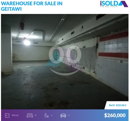 Commercials for sale in Achrafieh - spacious 390m2 warehouse 4sale in Achrafieh-Geitawi -مستودع في جعيتاويEZ21W3