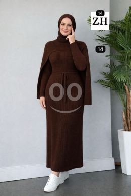 توينز نسائي راقي (فستان مع بلوزة كاب) | Elegant Women's Twin Set (Dress & Cape Top) — 3