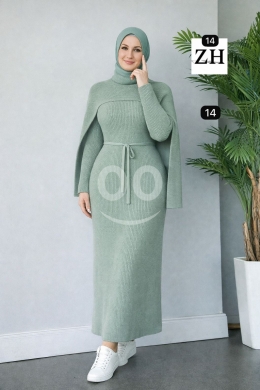 توينز نسائي راقي (فستان مع بلوزة كاب) | Elegant Women's Twin Set (Dress & Cape Top) — 9