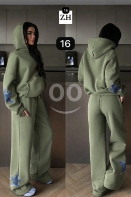 سيت نسائي عصري "جينز" بنقشة النجوم | Trendy Women's Denim Set with Star Pattern — 4