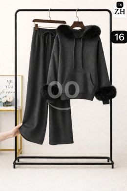 سيت نسائي قطن مصوف ناعم ومريح للاستخدام اليومي | Cozy Women's Fleece-Lined Cotton Set for… — 4