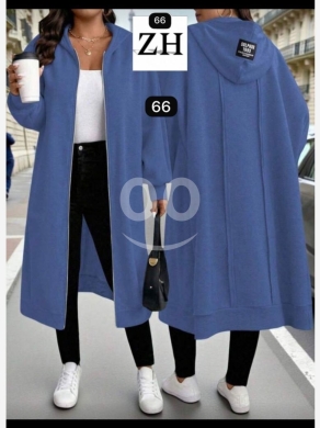 جاكيت فليس نسائي طويل دافئ وعصري | Trendy Long Women's Fleece Jacket — 4