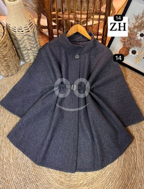كاب نسائي جوخ فاخر مع حزام أنيق | Elegant Woolen Cape with Waist Belt — 5