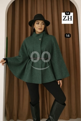 كاب نسائي جوخ فاخر مع حزام أنيق | Elegant Woolen Cape with Waist Belt — 3