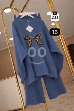 سيت نسائي شتوي ناعم مع فيونكة أنيقة | Premium Women's Winter Set with Elegant Bow — 3