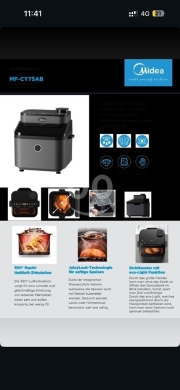 Kitchen appliances in Deir Mimas - Midea Professional 7L Air Fryer | 360° Circulation | JuicyLock Technology | 100$