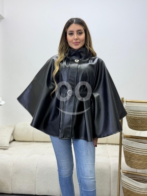 جاكيت جلد نسائي موديل كيب مميز - قياس وان سايز - أحدث صيحات الموضة الشتوية في لبنان بسعر … — 5