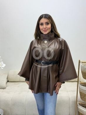 جاكيت جلد نسائي موديل كيب مميز - قياس وان سايز - أحدث صيحات الموضة الشتوية في لبنان بسعر … — 6
