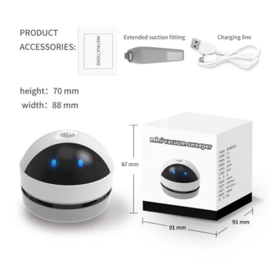 مكنسة المكتب الرقمية الصغيرة لتنظيف الطاولات والكيبورد | Desktop Mini Vacuum Cleaner — 8