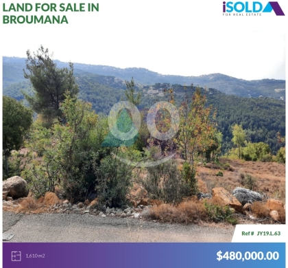 Lands for sale in Broumana - 1610m2 land+mountain view 4sale in Ouyoun Broumana - عيون برماناJY19L63
