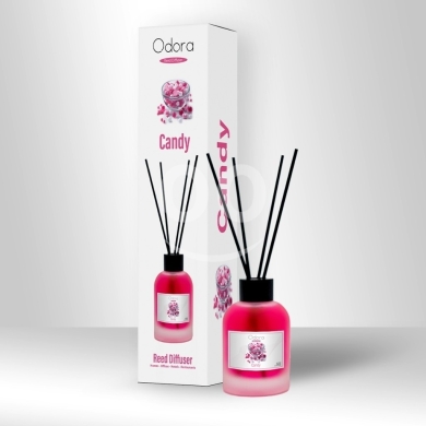 المنزل والحديقة في عجلتون - معطر أعواد أودورا برائحة الحلوى | Odora Reed Diffuser - Candy Fragrance Long Lasting