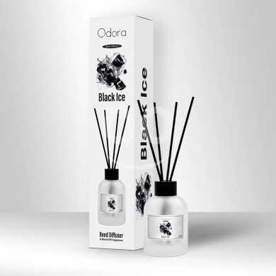 المنزل والحديقة في عجلتون - معطر أعواد أودورا برائحة بلاك آيس | Odora Reed Diffuser - Black Ice Fragrance Long Lasting