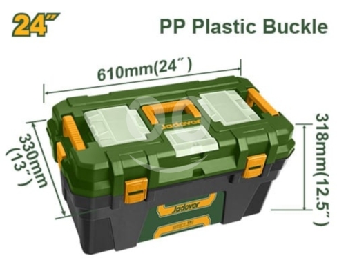 DIY Tools & Materials in Tripoli - Jadever 24" Heavy-Duty Plastic Toolbox - PP Buckle, Spacious Storage (610mm) - $25