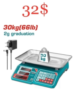 DIY Tools & Materials in Tripoli - Precision Digital Tabletop Scale 30kg - Superior Accuracy for Commercial & Domestic Use