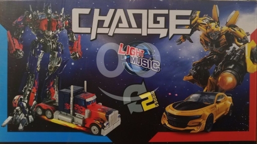 لعبة الروبوت المتحول اليدوي مع إضاءة وموسيقى | Manual Transformer Robot to Car Mode Toy — 5