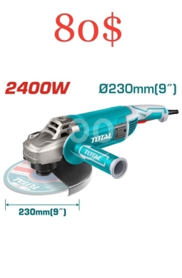 DIY Tools & Materials in Tripoli - Total 2400W Heavy Duty 9-Inch (230mm) Angle Grinder for Industrial Cutting and Grinding Tasks