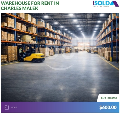 Commercials for rent in Mar Nicolas - 120m2 warehouse 4rent in Achrafieh/Mar Nicholas - مستودع في الأشرفيةCT24W4