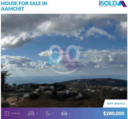 Other real estate in Amchit - 1270m2 Furnished Private House+Garden+Sea View 4sale in Aamchit -عمشيتJZ10H15