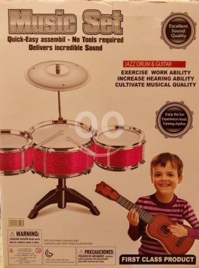 طقم جاز درام وجيتار للأطفال سهل التركيب +3 | Jazz Drum & Guitar Musical Set Easy Assembly… — 2