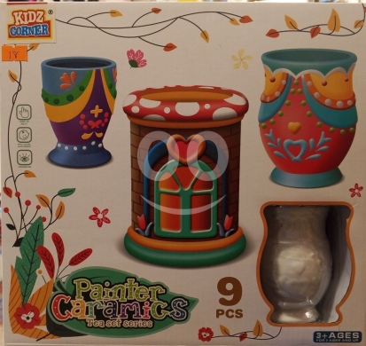 Autres biens dans Ras-Meska - مجموعة تلوين السيراميك القابلة للغسل للأطفال ٩ قطع +٣ | Painter Ceramics Washable 9 Pcs Set Age 3+