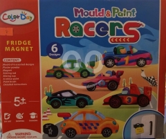 طقم قوالب وتلوين سيارات السباق مغناطيس الثلاجة ٦ تصاميم +٥ | Racers Mould & Paint Fridge Magnet 3+