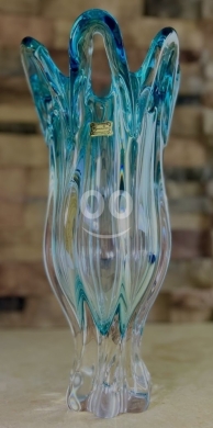 Antiques & Collectibles dans Zahleh - Vintage Egermann Czech Art Glass Vase - Blue Crystal Hand-Blown Masterpiece