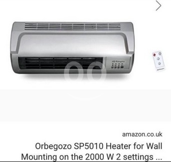 Heating & cooling appliances in Nabatyeh - Orbegozo SP5010 Wall-Mounted Electric Heater - 2000W | Efficient Home Heating