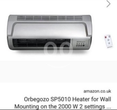 Orbegozo SP5010 Wall-Mounted Electric Heater - 2000W | Efficient Home Heating