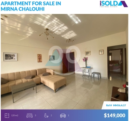 Apartments for sale in Achrafieh - 3 bedroom apartment+open view 4sale in Mirna El Chalouhi-Sin El FilMM56A57