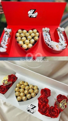 صندوق هدايا فاخر مع ورد وشوكولاتة وإكسسوارات | Luxury Gift Box with Roses & Accessories — 8