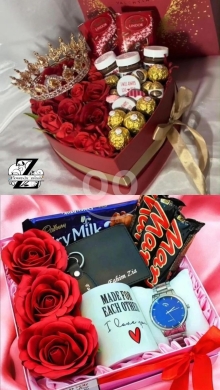 Other Goods in Taalabaya - صندوق هدايا فاخر مع ورد وشوكولاتة وإكسسوارات | Luxury Gift Box with Roses & Accessories