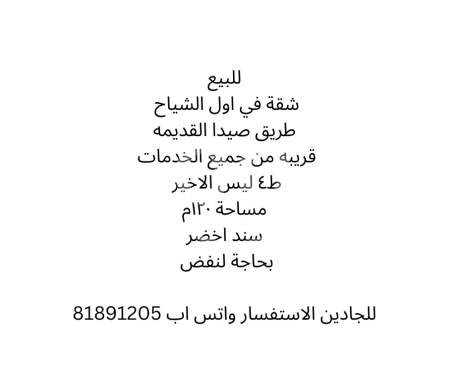 Other real estate in Chiyah - شقة للبيع في الشياح - 120م - موقع استراتيجي (طريق صيدا القديمة)