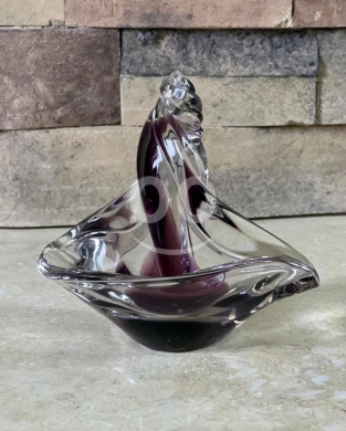 Antiques & Collectibles dans Zahleh - Murano Amethyst Swirl Art Glass Bowl - Hand-Blown Italian Vintage Masterpiece Ashtray
