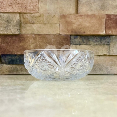 Antiques & Collectibles dans Zahleh - Cut Crystal Bowl - Handcrafted Diamond & Starburst Pattern