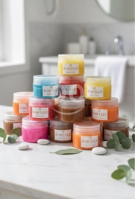 Health & Beauty in Moughaïrieh - Rawelle Organic Body Scrub | 100g Handmade Exfoliant | Rich in Vitamin E