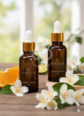 Health & Beauty in Moughaïrieh - Rawelle Organic Vitamin C Serum | 30ml Handmade Brightening Glow