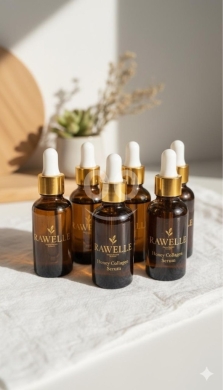 Health & Beauty in Moughaïrieh - Rawelle Honey Collagen Serum | 30ml Handmade Youthful Glow | 100% Organic