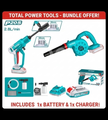 DIY Tools & Materials in Tripoli - TOTAL 20V Cordless Pressure Washer & Blower Bundle - High Performance P20S Power Tools Combo Offer