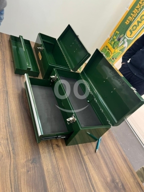 DIY Tools & Materials in Tripoli - طقم صناديق عدة معدنية ثقيلة: منظم احترافي بـ 3 أدراج وصندوق كابولي - عرض خاص لمعدات الورش