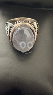 Antiques & Collectibles in Beirut City - Vintage Sterling Silver Men&#039;s Ring with Natural Raw Ruby Stone - Antique Handcrafted Design
