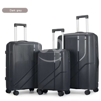 طقم شنط سفر مودرن 3 قطع متينة بمقاسات متنوعة وألوان أنيقة | Modern 3-Piece Durable Luggag… — 3