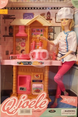 Autres biens dans Ras-Meska - دمية الشيف كيو جيلي للأطفال مع ملحقات المطبخ | QJaele Chef Doll for Kids with Kitchen Accessories