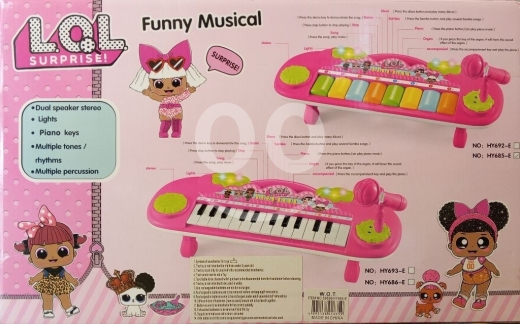 بيانو إل أو إل الموسيقي مع ميكروفون للأطفال | LOL Funny Musical Electronic Organ with Mic — 2