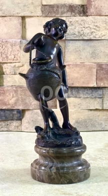 Antiques & Collectibles in Zahleh - Auguste Moreau Style Figurine - Vintage Spelter Sculpture of Young Boy on Marble Base/Sculpture (Aug