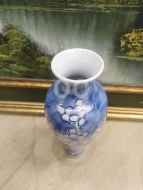 فاز بورسلان صيني أنتيك ختم أحمر مذهب | Antique Chinese Porcelain Vase Red Stamp Gilded — 4